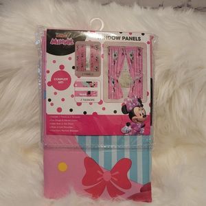 Minnie Mouse, Disney Junior, Window Panel Curtains, Complete Set, NWT